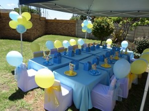 A party set up by Hassle Free Kids Party. 